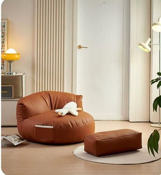 Lazy Sofa Balcony Tatami Cushion Bedroom Black Single Sofa Chair