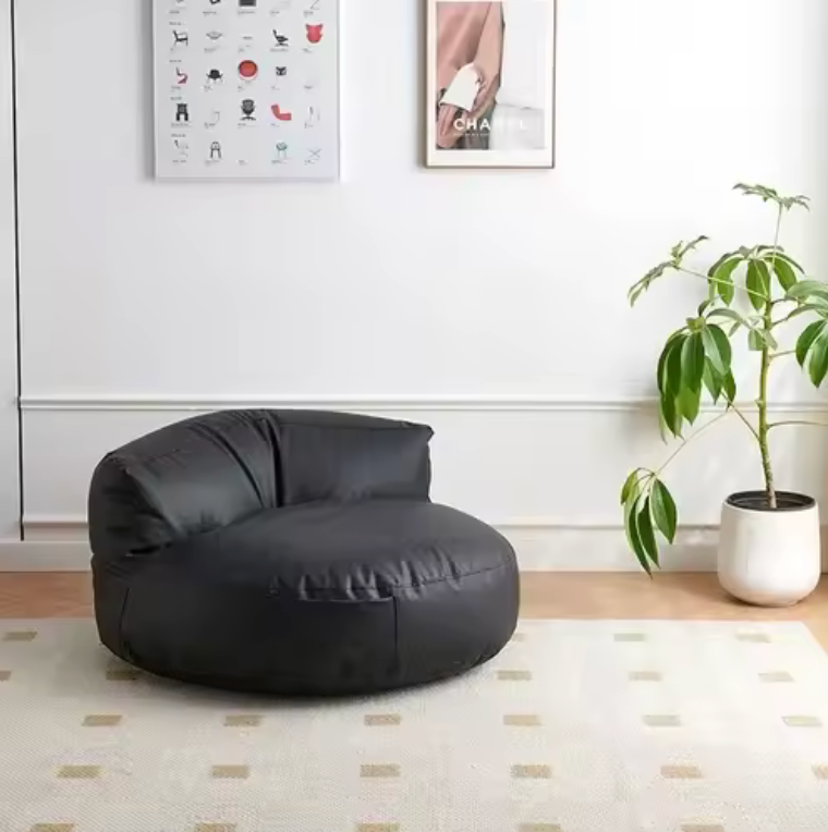 Lazy Sofa Balcony Tatami Cushion Bedroom Black Single Sofa Chair