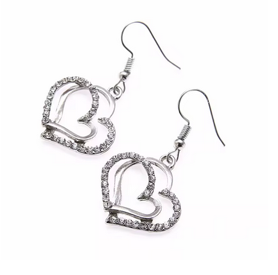 Original 925 Sterling Silver Earrings Sparkling