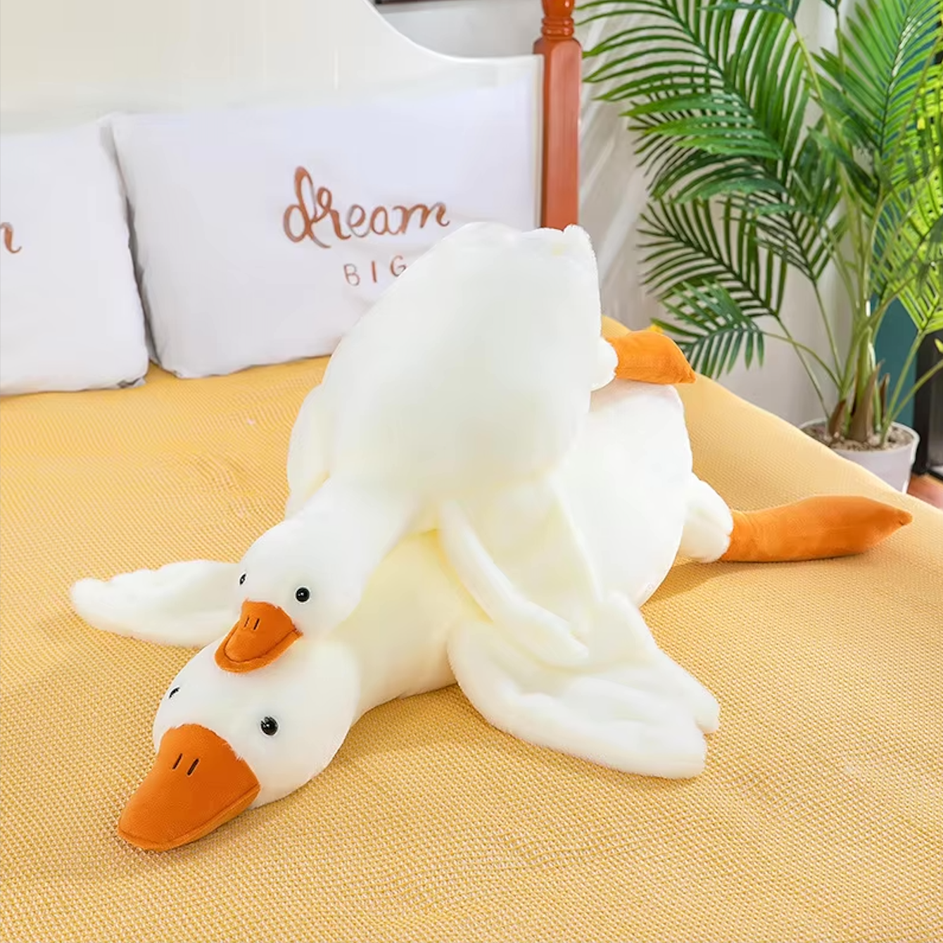 Big White Goose Doll Big Goose Exhaust Pillow 110CM