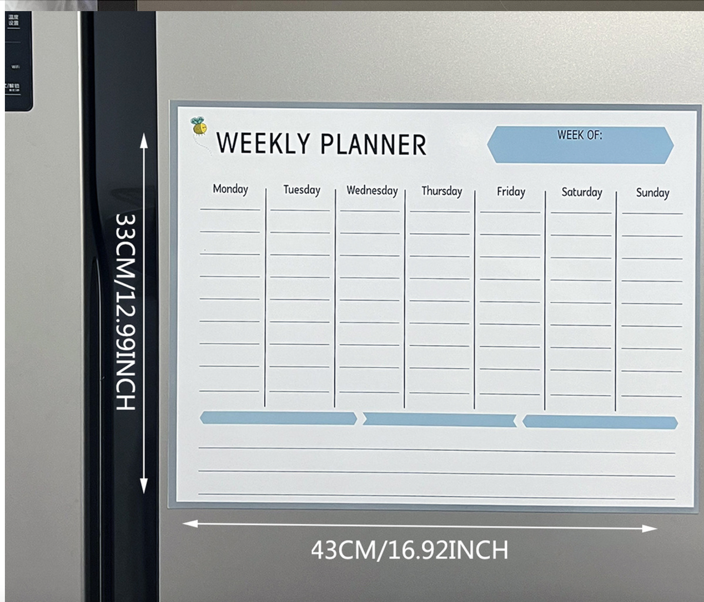 Refrigerator Magnet Weekly Monthly Planner 43*33cm