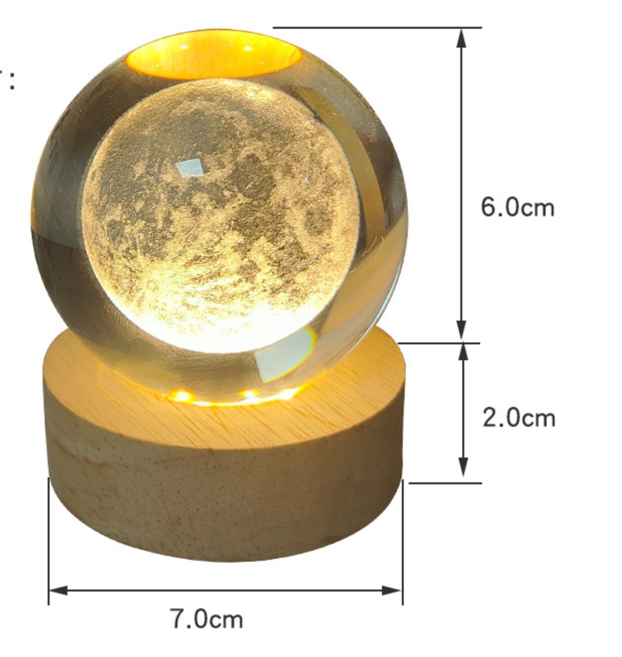 Unique 3D Crystal Ball Night Light Led Lamp