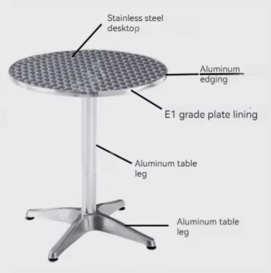 Outdoor table camping industrial style dining table 60CM