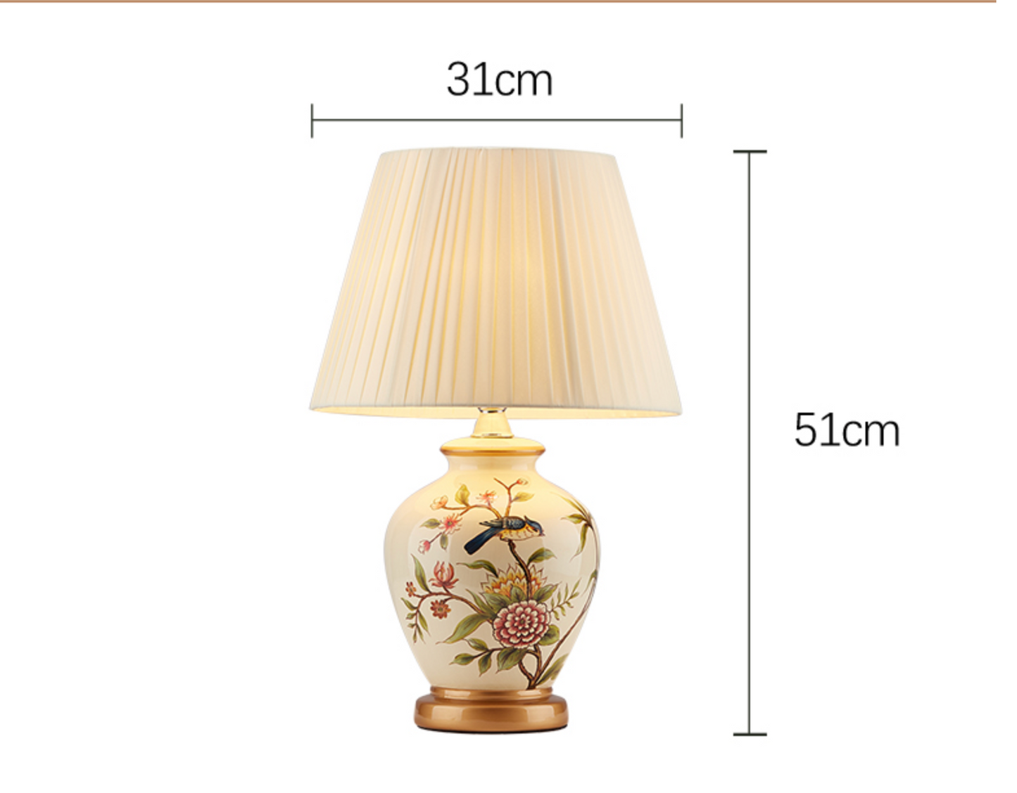 American simple ceramic table lamp living room