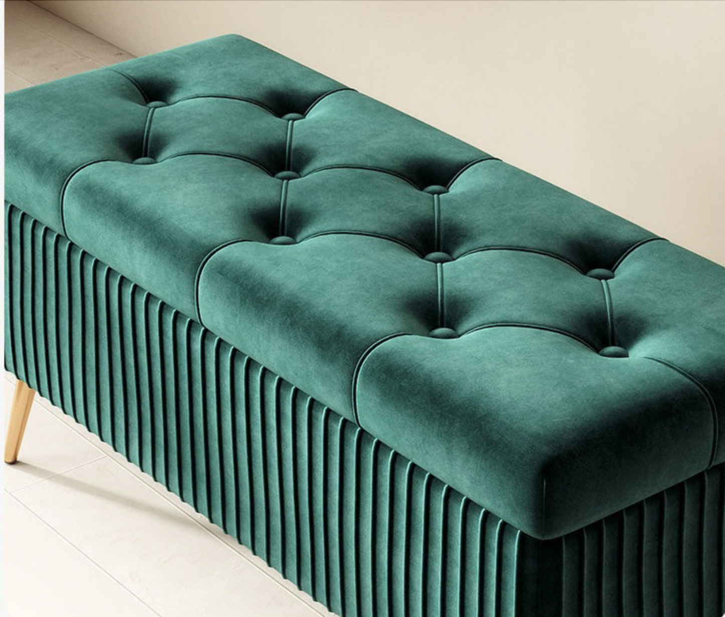 Modern Velvet Storage Bench Ottoman 1500mm