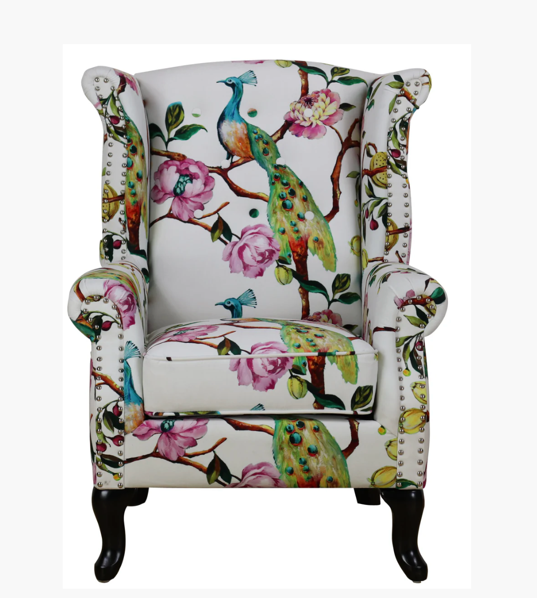 Wing Chair - Peacock