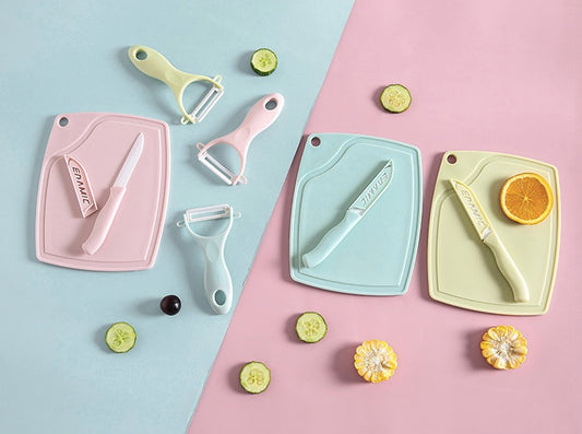 Ceramic Knife Set Kid Friendly Kitchen Vegetable Fruit Knives