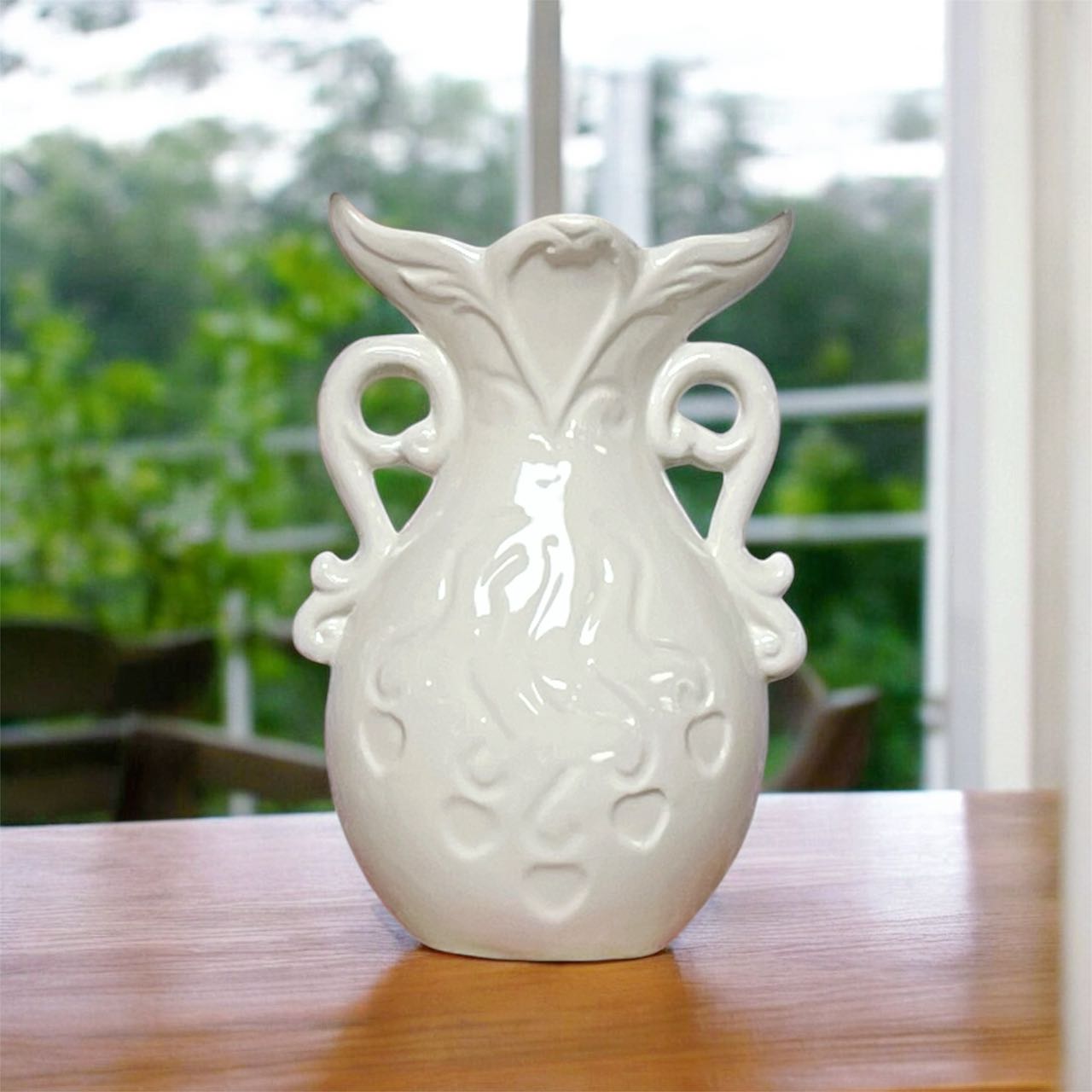 Vase With Two Handle Ceramic Flower Decoration Hydroponic Flower Apparatus