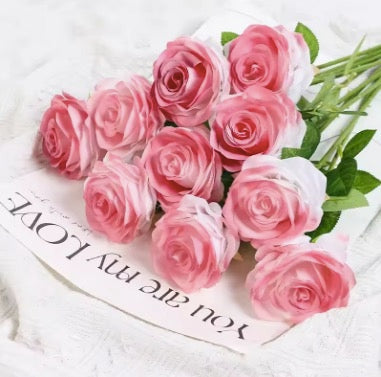 Artificial Rose Flowers Bouquet For Home Room Decor