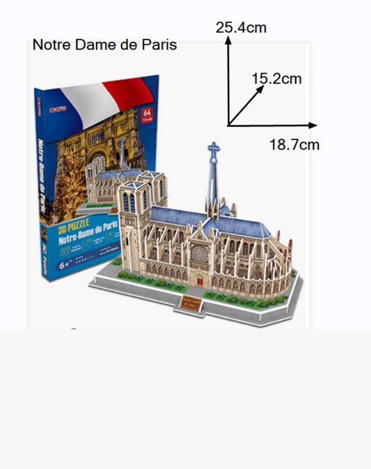 3d Puzzles World Famous Architectural Model Toy Notre Dame de Paris