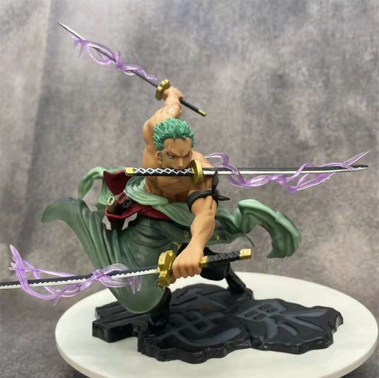 SA-Maximum Zoro baki style Two heads changable 25CM