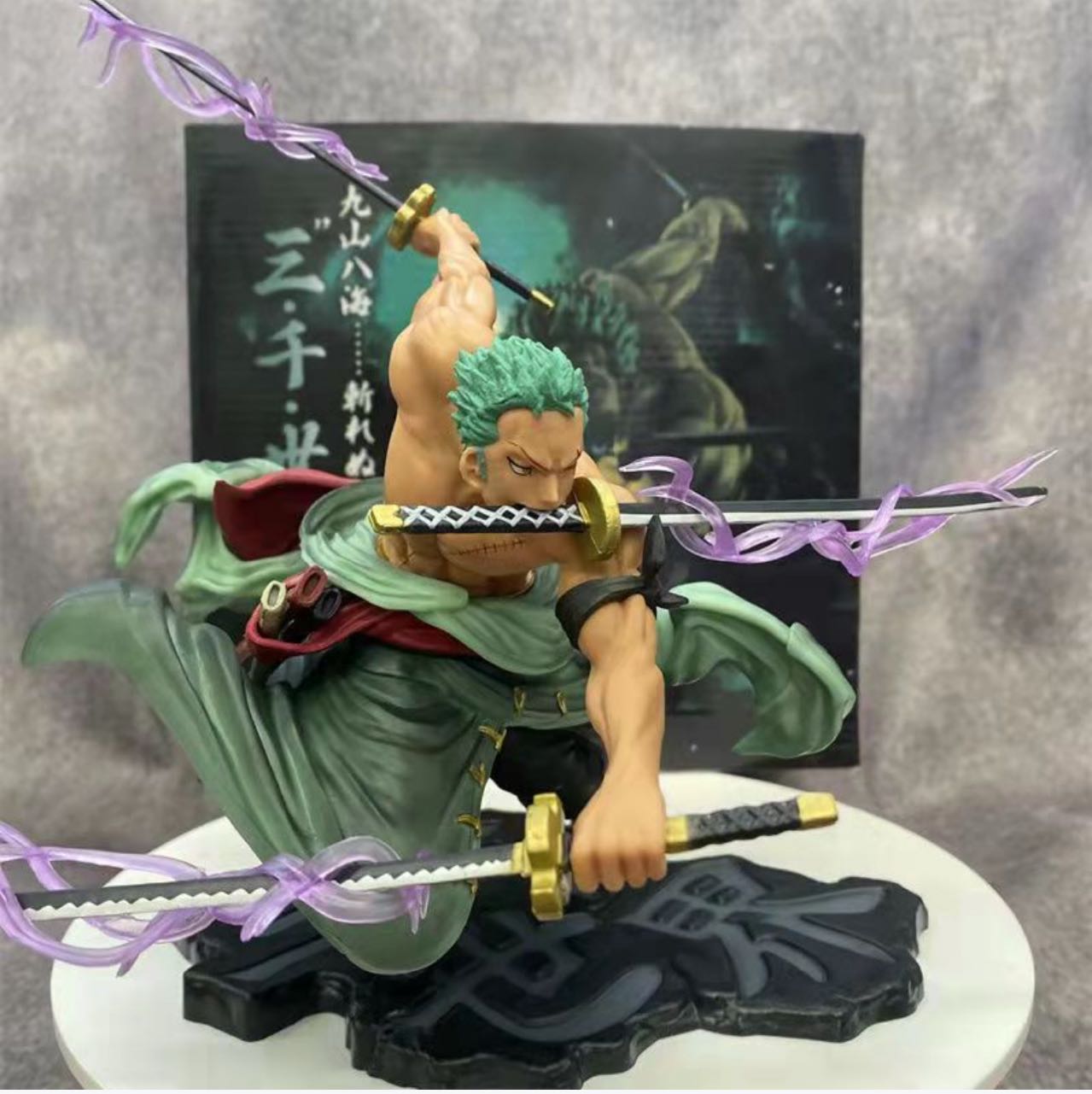 SA-Maximum Zoro baki style Two heads changable 25CM