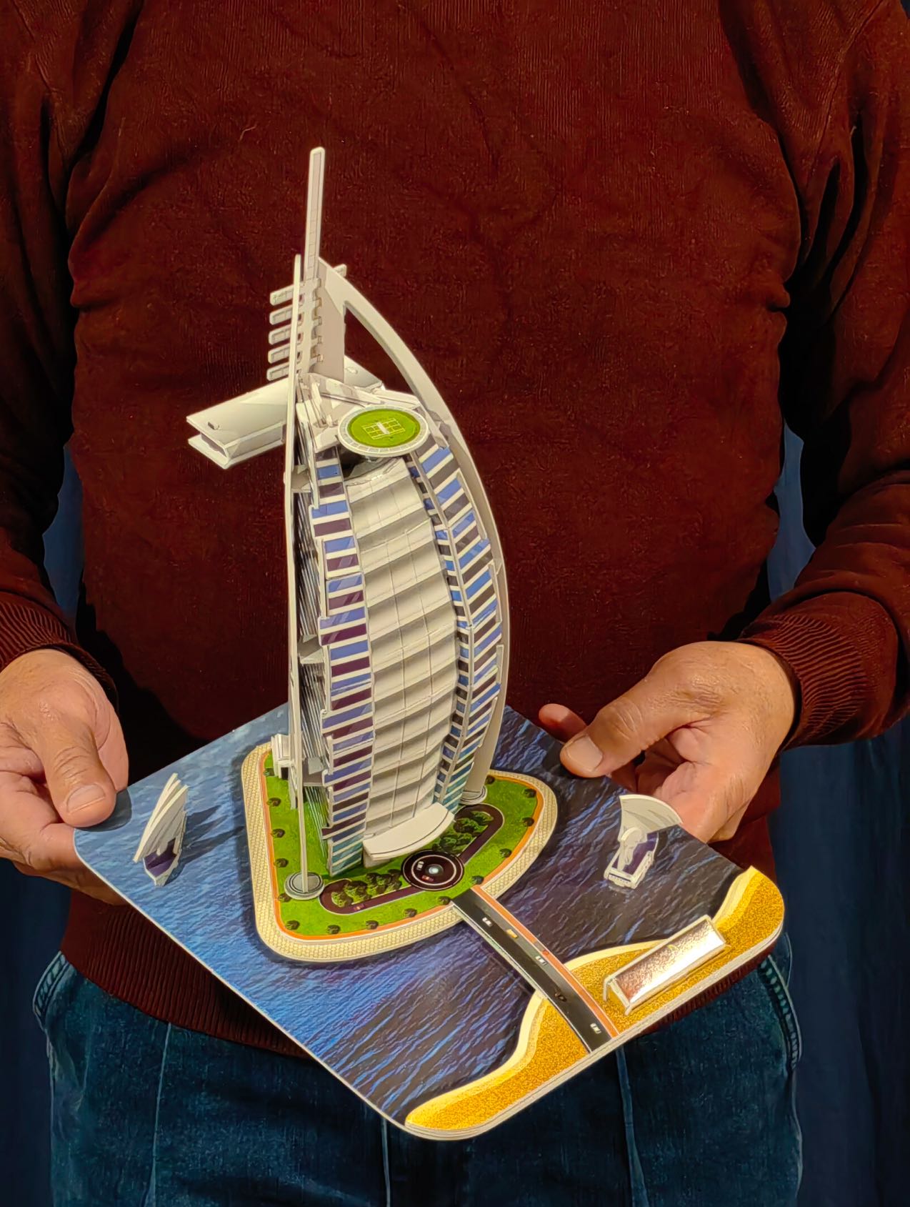 37pcs World Famous Architecture Burj Al Arab Dubai Bo Porcelain Hotel