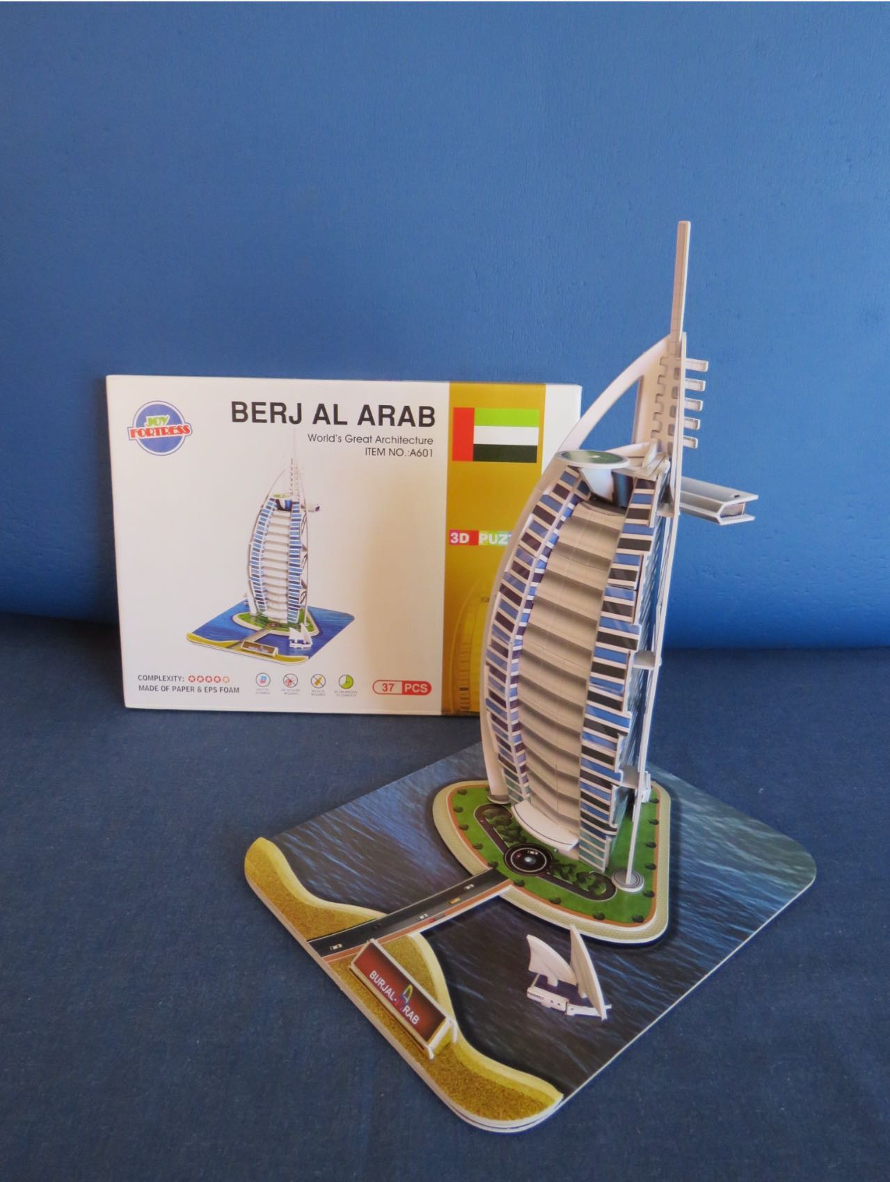 37pcs World Famous Architecture Burj Al Arab Dubai Bo Porcelain Hotel