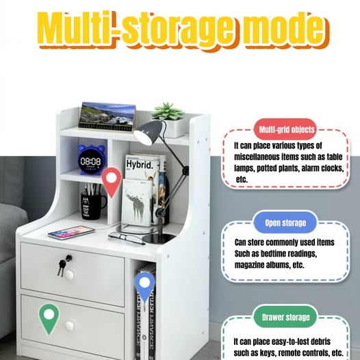 Simple modern storage cabinet • Simple bedroom bedside cabinet • Shelf