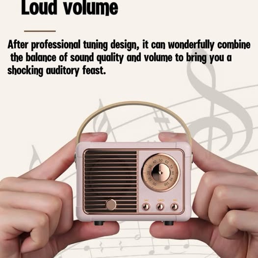 Bluetooth wireless speaker · Retro Speaker · Radio · Girl · gift · Mini（Pink）