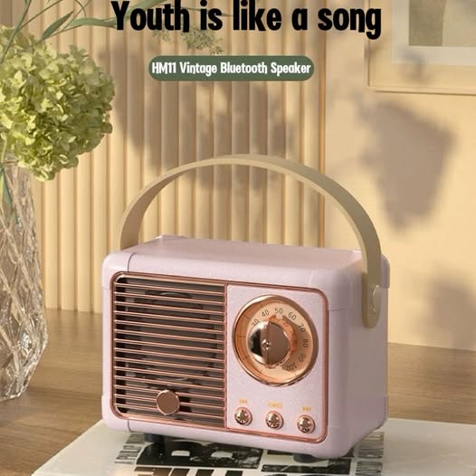 Bluetooth wireless speaker · Retro Speaker · Radio · Girl · gift · Mini（Pink）