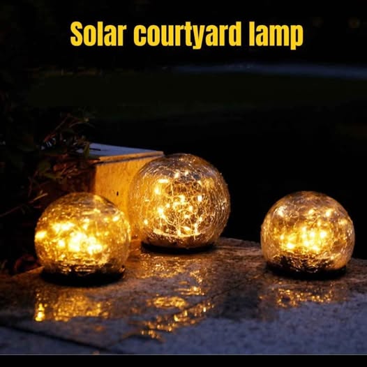 Outdoor solar garden lights • Cracked ball grass lights • Garden buried lights