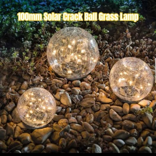 Outdoor solar garden lights • Cracked ball grass lights • Garden buried lights