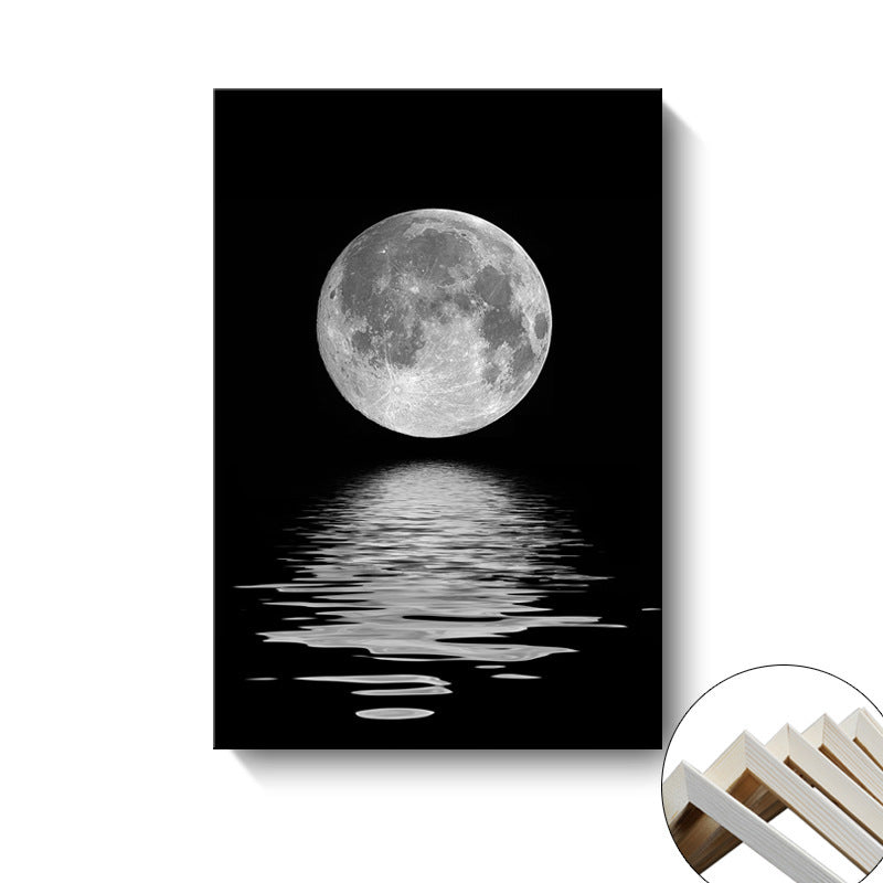 Moon Black White Quote Wall Decor Canvas Painting