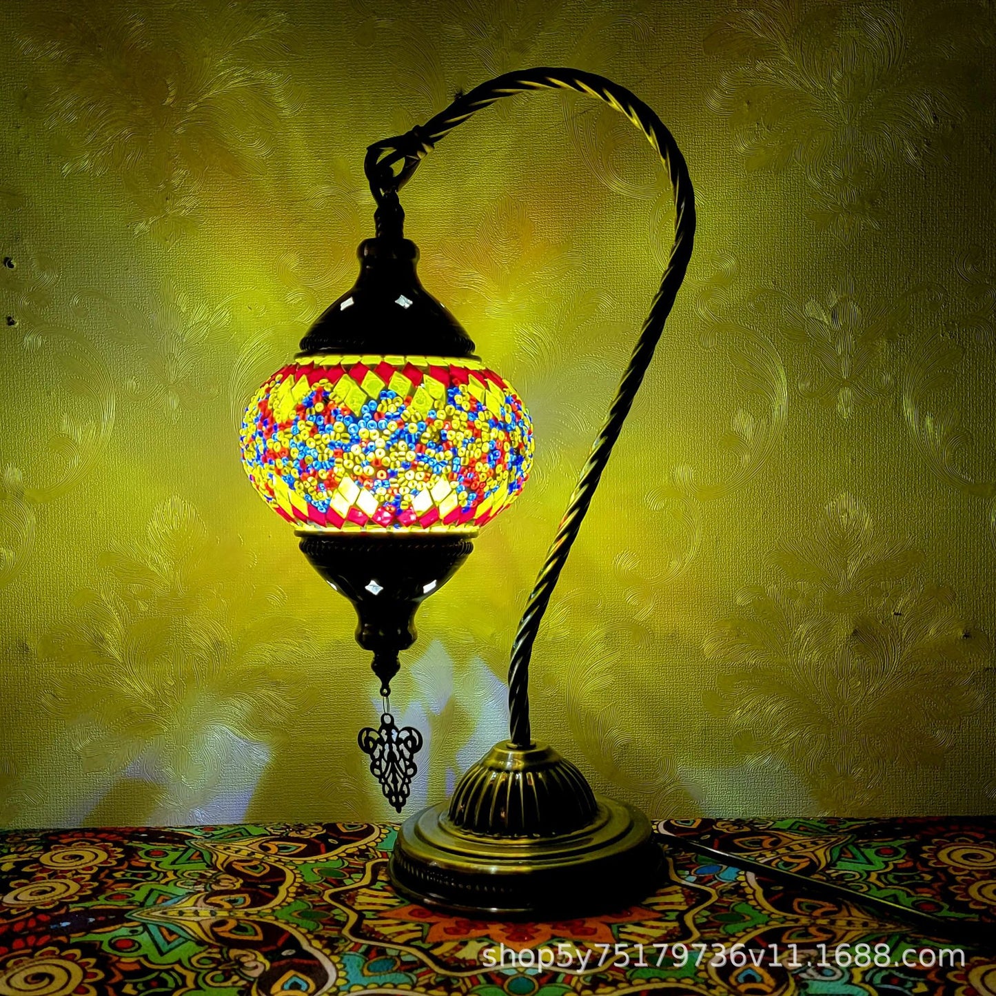 Exotic Moroccan vintage Mosaic desk lamp