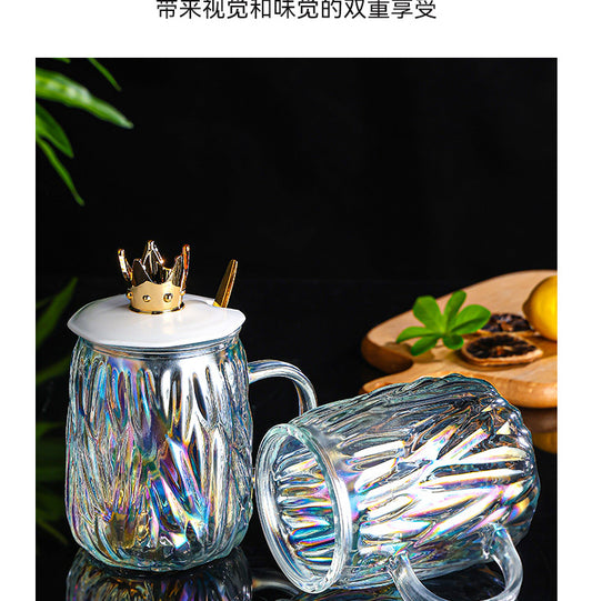 Glass coffee cup coffee cup glass material glass coffee cup set 400ml