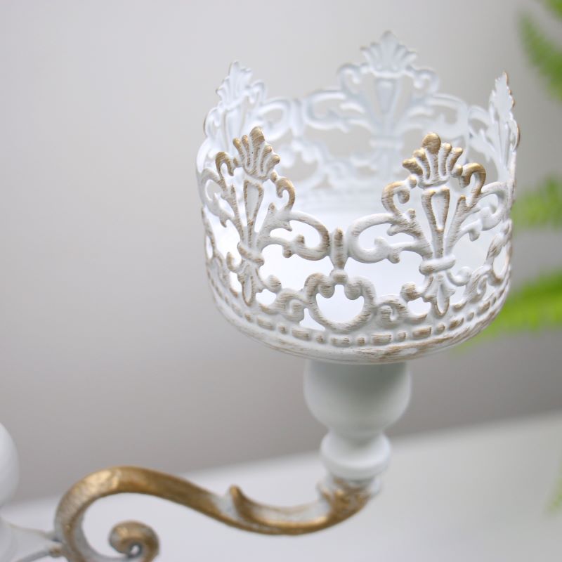 Metal Candelabra for Wedding Table Decorations Candlestick Gold White Silver 3 Arms