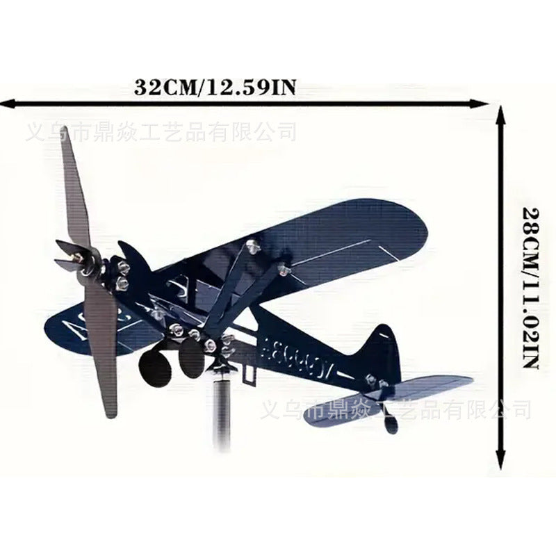 Metal Airplane Weathervane 3D Piper J3 Cub Wind Spinner