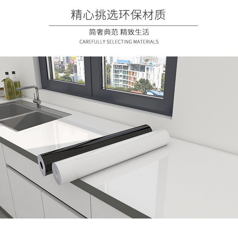 Self-Adhesive Waterproof Cabinet Sticker Kitchen Removable Glossy Contact Paper