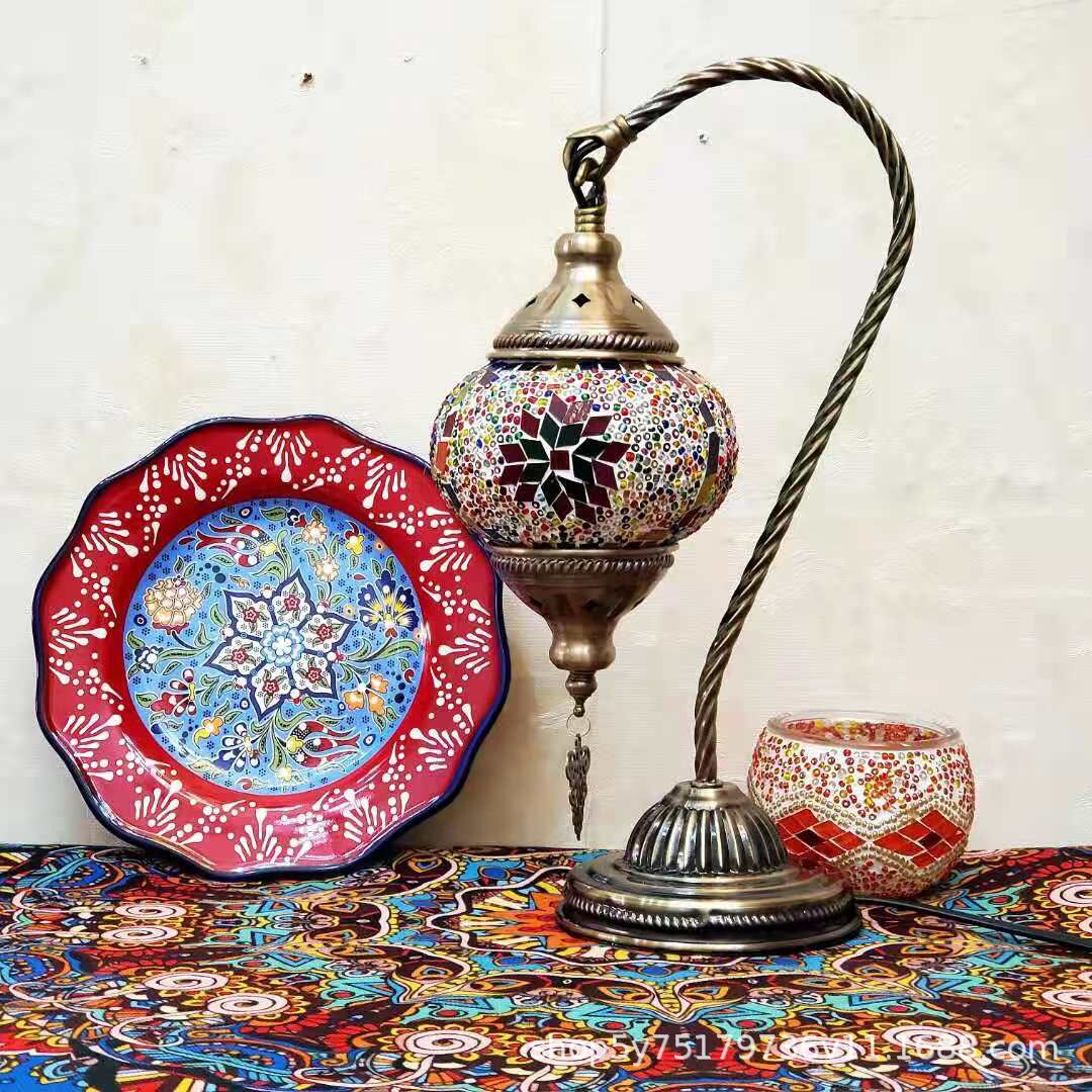 Exotic Moroccan vintage Mosaic desk lamp