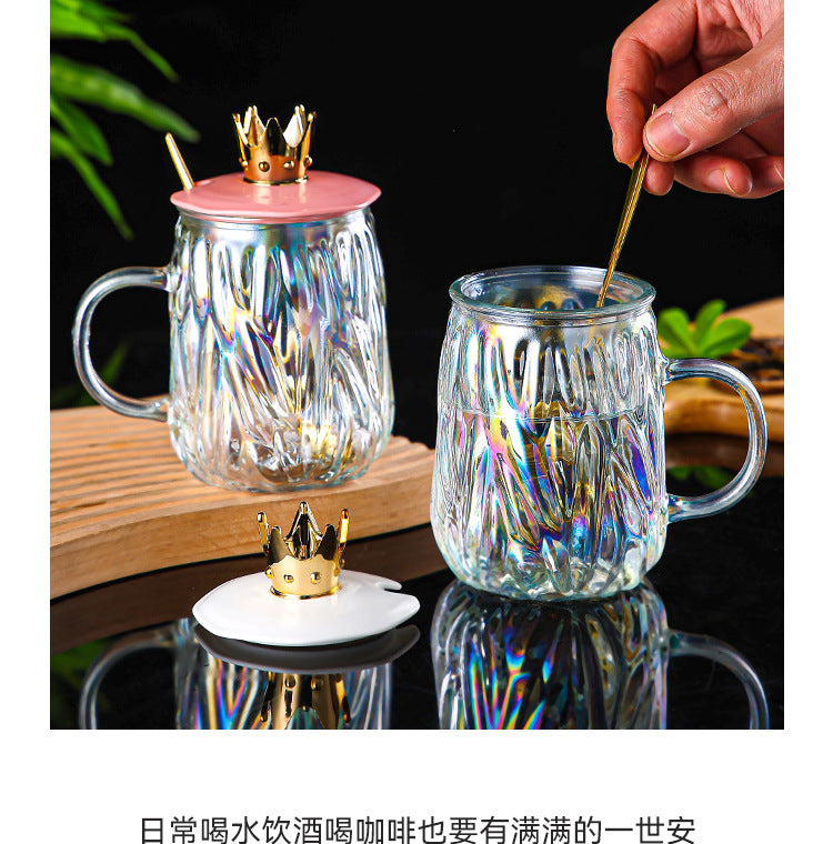 Glass coffee cup coffee cup glass material glass coffee cup set 400ml