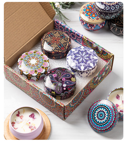 Home Decor 2.2oz Scented Candles with dried flowers Aroma Soy Wax candle in bulk