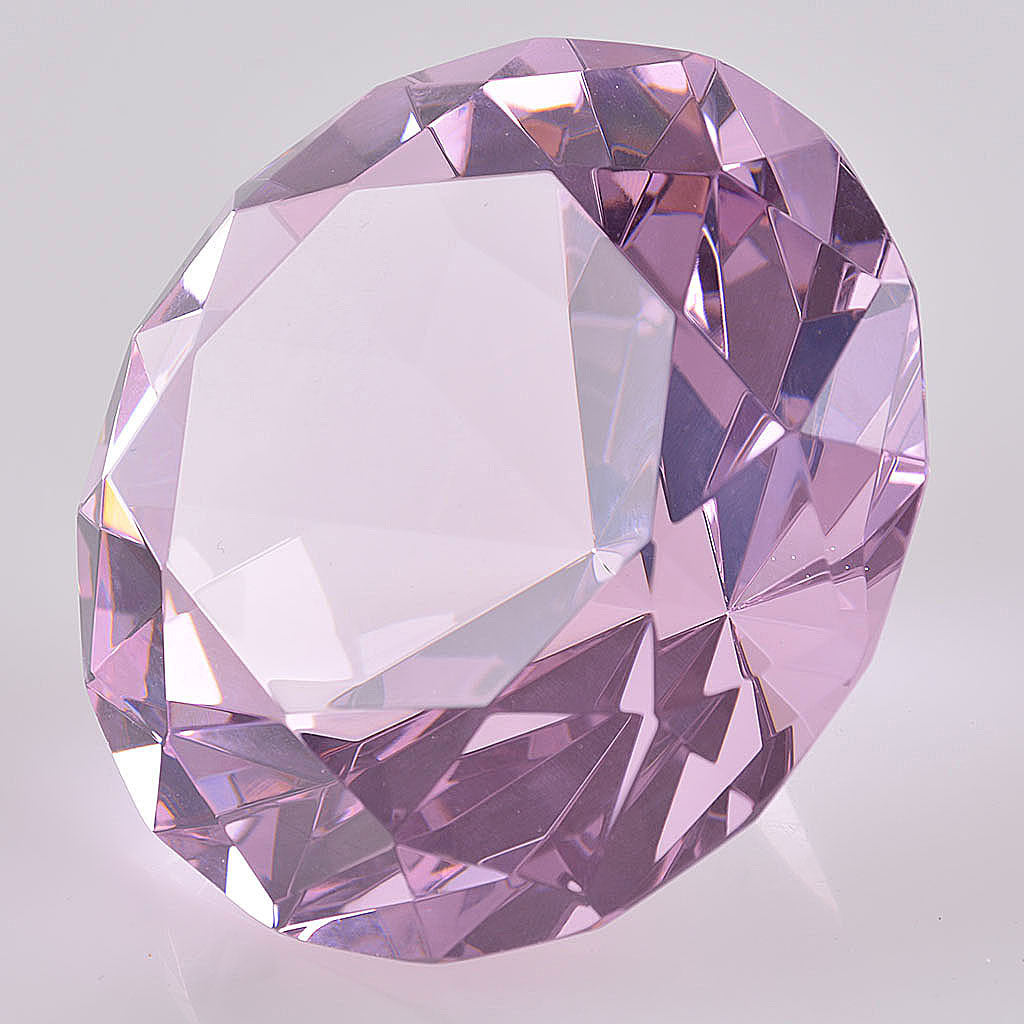 Blue Crystal Glass Diamond for Paperweight Table Home Decoration