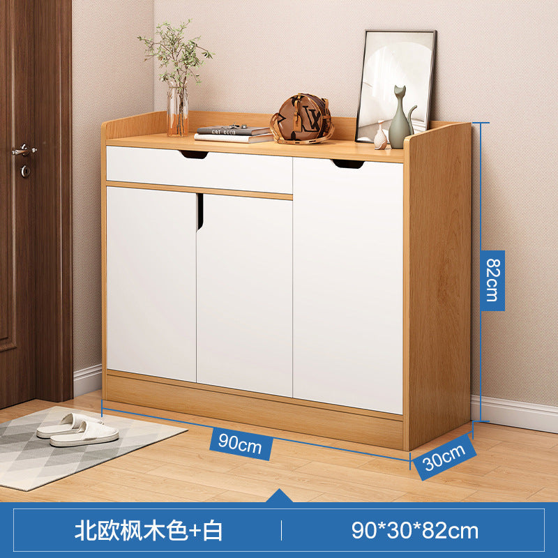 Simple Composite Wood Hallway Shoe Storage with Drawers