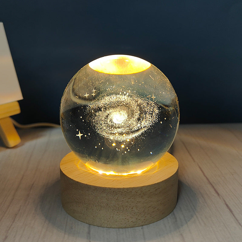 Unique 3D Crystal Ball Night Light Led Lamp