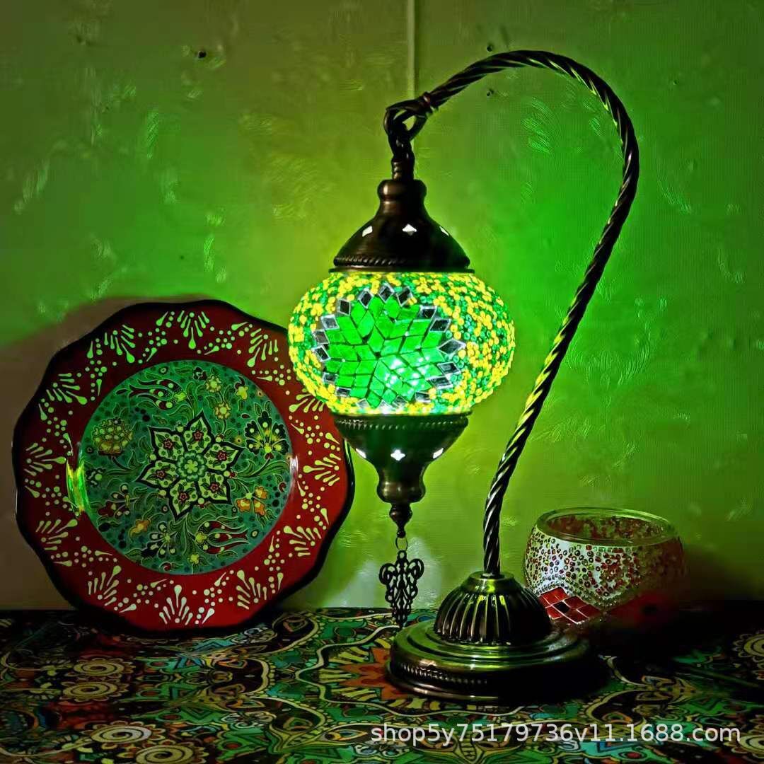 Exotic Moroccan vintage Mosaic desk lamp