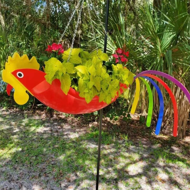 Colorful Bird Hanging Planter Exquisite Flying Bird Shap