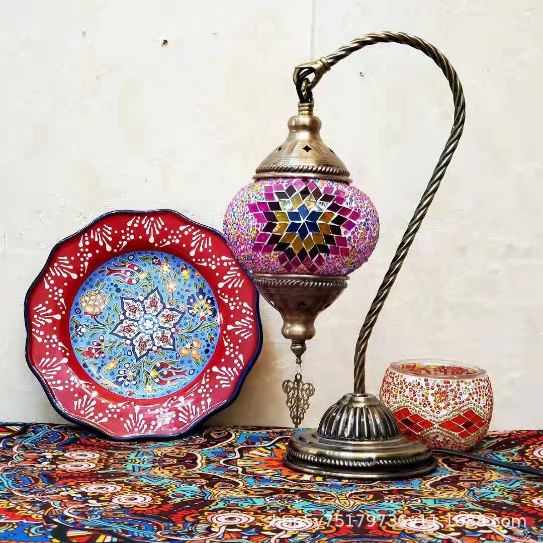 Exotic Moroccan vintage Mosaic desk lamp