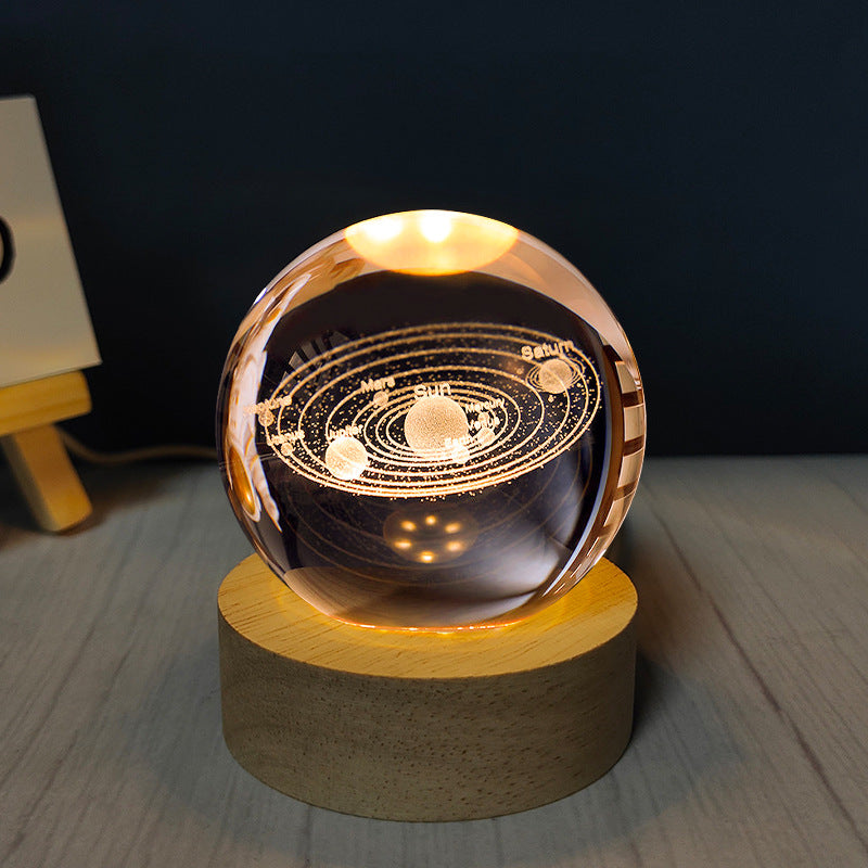 Unique 3D Crystal Ball Night Light Led Lamp