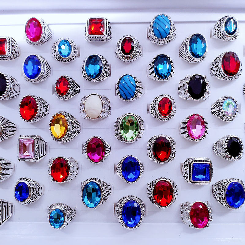 Trendy Antique Ring Alloy Jewelry Turquoise Ring