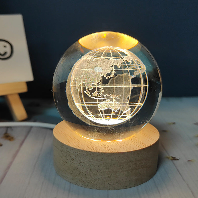Unique 3D Crystal Ball Night Light Led Lamp