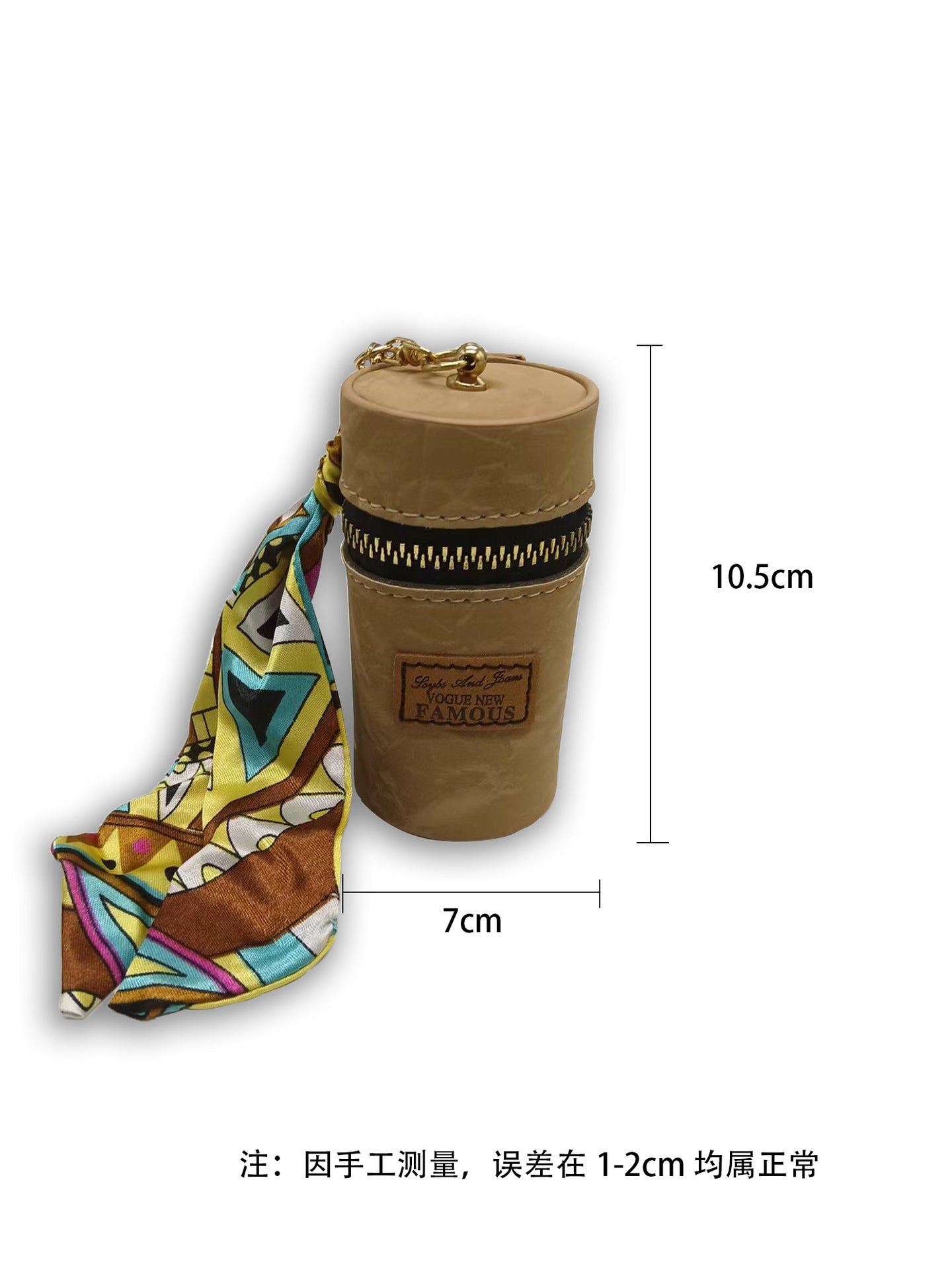 PU Mini Handbag with Scarf Bag Pendant Printed Coin Purse