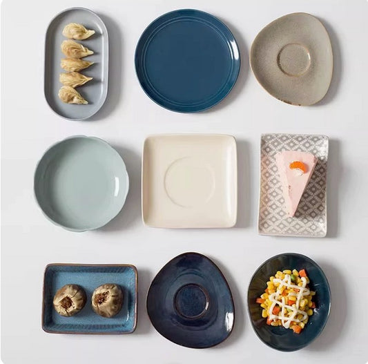 Porcelain Art Plate Kitchen Dinnerware Food Container