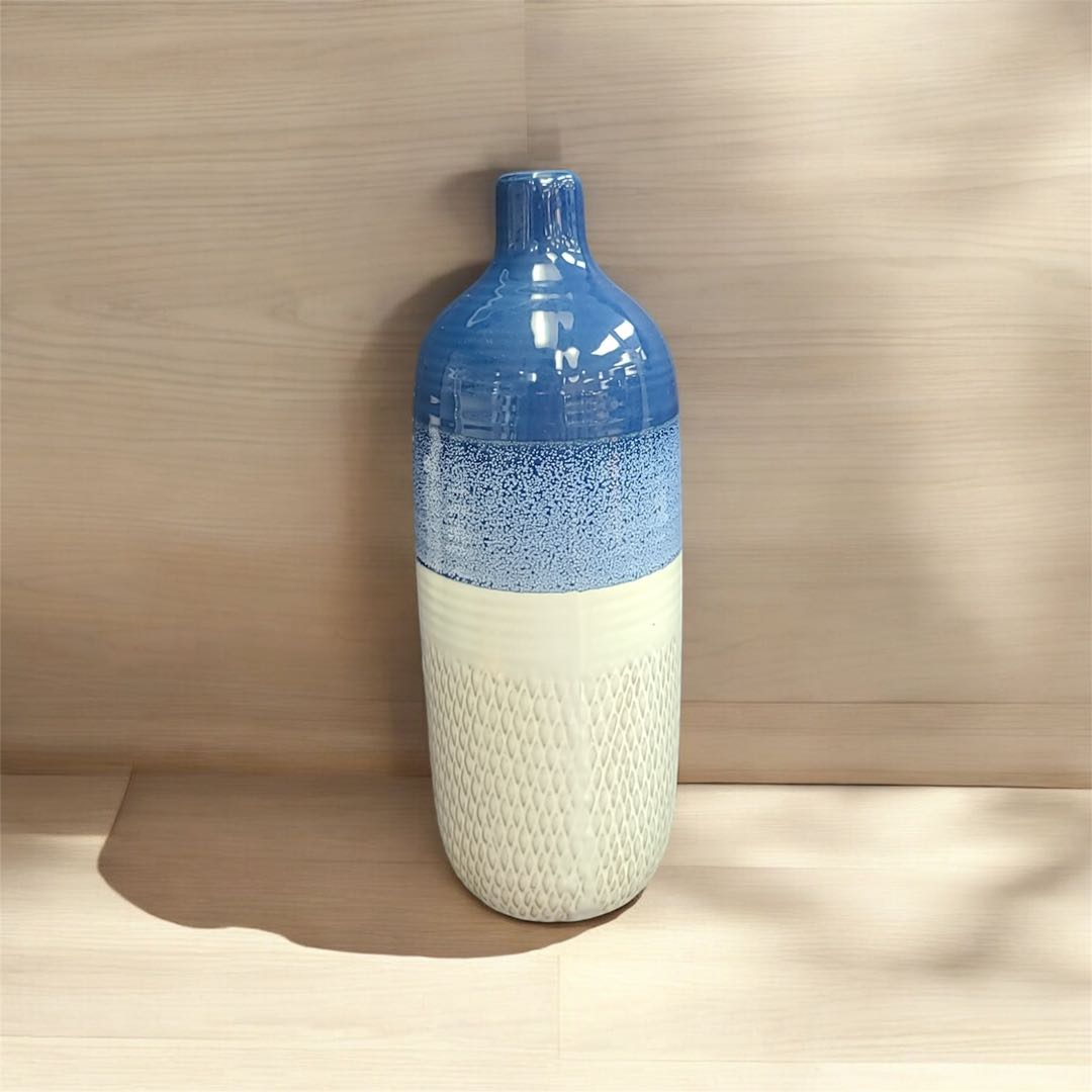 Modern porcelain vase , Art deco pottery vase , planter, flower pot , minimalist