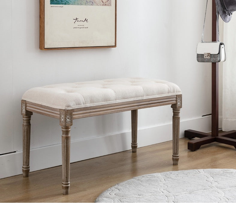 Elegant Footstool for Bedroom, Entryway, Bench, Makeup Stool